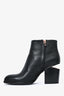 Alexander Wang Black Leather Rose Gold Hardware Ankle Boots Size 36.5