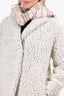 Kenzo White Teddy Wool Volume Coat Size 34