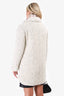 Kenzo White Teddy Wool Volume Coat Size 34