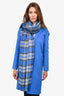 Acne Studios Blue Wool Cassiar Check Scarf