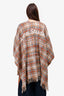 Acne Studios Beige Wool Cassiar Check Poncho