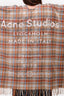 Acne Studios Beige Wool Cassiar Check Poncho