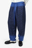 Versace Blue Silk Monogram 'Greca' Pajama Pants Size 8 Mens