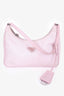 Prada Rosa Tessuto Nylon Saffiano Mini Re-Edition 2005 Bag