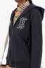 Burberry Black TB Monogram Zip-up Hoodie Size S