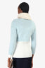 Miu Miu Blue Mohair-Knit Crystal Embroidered Cropped Cardigan Size 38