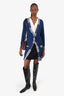 Pre-Loved Chanel™ Blue/White Cashmere Knitted Cardigan Size 34