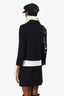 Prada Black Wool Jacket With Mini Skirt Set Size 40/38