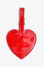 Tiffany & Co Red Patent Leather Heart Luggage Tag