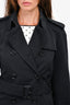 Burberry Black Short Trench Coat Size 6