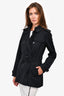 Burberry Black Short Trench Coat Size 6