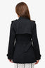 Burberry Black Short Trench Coat Size 6