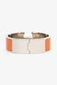 Hermès Orange/Silver Clic Clac Bracelet