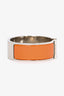 Hermès Orange/Silver Clic Clac Bracelet