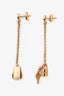 Hermès 18K Rose Gold Kelly Clochette Earrings