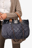 Pre-Loved Chanel™ 2011 Dark Blue/Black Tricolour 'In The Mix' Tote Bag