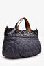 Pre-Loved Chanel™ 2011 Dark Blue/Black Tricolour 'In The Mix' Tote Bag