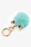 Fendi Turquoise Blue Mini Monster Fur Bag Charm