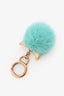 Fendi Turquoise Blue Mini Monster Fur Bag Charm