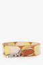 Hermès 2021 Yellow/Brown Toile Sangle Flipperball 25mm To Go Bag Strap