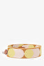 Hermès 2021 Yellow/Brown Toile Sangle Flipperball 25mm To Go Bag Strap