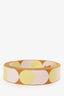 Hermès 2021 Yellow/Brown Toile Sangle Flipperball 25mm To Go Bag Strap