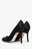 Manolo Blahnik Black Satin Hangisi Heels Size 35.5