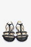 Pre-Loved Chanel™ Black Leather Chain Sandals Size 36 (As Is)