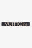 Louis Vuitton Black Leather Silver 'VUITTON' Belt Size 95