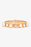 Fendi Gold Tone Faux Pearl Logo Bangle Size S