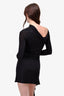 Helmut Lang Black Long Sleeve Asymmetric Dress Size S