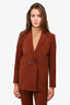 Sandro Brick Red Blazer + Trouser Suit Set Size 36