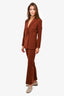 Sandro Brick Red Blazer + Trouser Suit Set Size 36