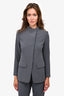 St. John Slate Grey Blazer + Trouser Suit Set Size 36