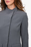 St. John Slate Grey Blazer + Trouser Suit Set Size 36