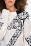 Sacai White Cotton Blend Bandana Pattern Sweater Size 2