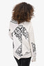 Sacai White Cotton Blend Bandana Pattern Sweater Size 2