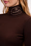 Pre-Loved Chanel™ 2004 Brown Cashmere Turtleneck Top sz 38