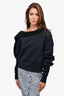 Burberry Navy Asymmetrical Sweatshirt Size S