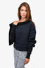 Burberry Navy Asymmetrical Sweatshirt Size S