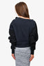 Burberry Navy Asymmetrical Sweatshirt Size S