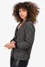 Celine Vintage Black/White Striped Blazer Size 40