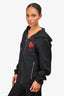 Alexander McQueen Black Red Skull Zip Hoodie Size M