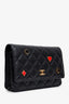 Pre-Loved Chanel™ Black Quilted Leather Coco Casino Wallet On Chain