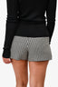 Sandro Black/White Houndstooth Printed Skort Size 34