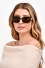 Bvlgari Brown Tortoiseshell Sunglasses with Crystal Embellished Sides