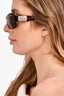 Bvlgari Brown Tortoiseshell Sunglasses with Crystal Embellished Sides