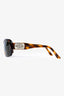 Bvlgari Brown Tortoiseshell Sunglasses with Crystal Embellished Sides