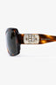 Bvlgari Brown Tortoiseshell Sunglasses with Crystal Embellished Sides