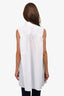 McQ White Sleeveless Button Down Ruffle Detail Tunic Size 4